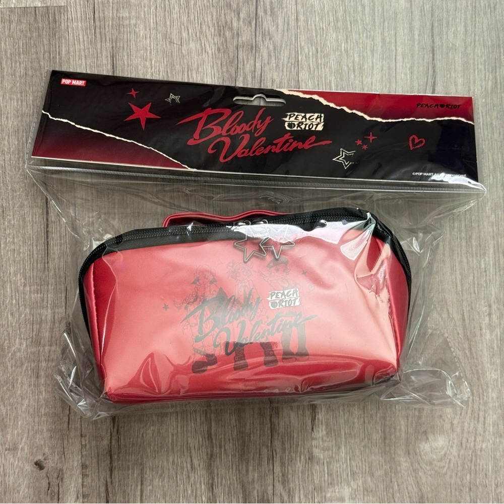 Pop Mart Peach Riot Bloody Valentine Cosmetic Travel Bag Toiletry Popmart
